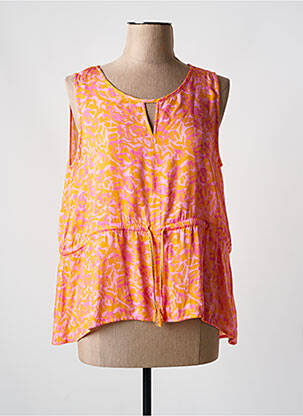 Top orange EVA KAYAN pour femme