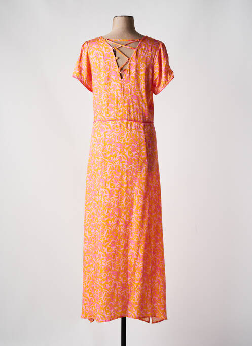 Robe longue orange EVA KAYAN pour femme