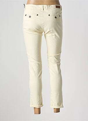 Pantalon 7/8 fermeture zippée sous rabat boutonné beige HOD femme