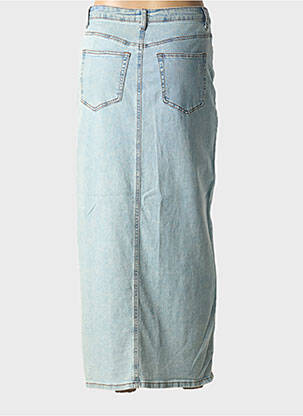 Jupe mi-longue coupe droite bleu MY ESSENTIAL WARDROBE femme