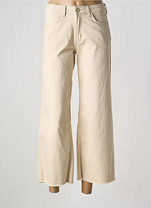 Pantalon flare coupe évasée beige PARA MI femme