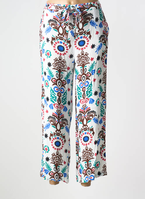 Pantalon droit blanc C'EST BEAU LA VIE pour femme