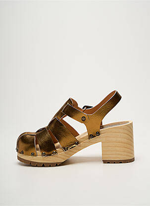Sandales/nu pieds semi compensé talon de 7 à 9cm or MINKA DESIGN femme