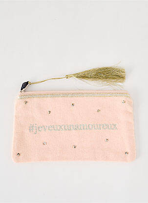Trousse effet matière satinée rose PETITE MENDIGOTE femme