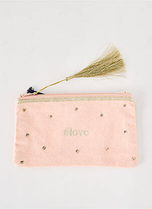 Trousse effet matière satinée rose PETITE MENDIGOTE femme