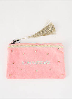 Trousse effet matière satinée rose PETITE MENDIGOTE femme