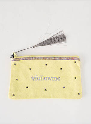 Pochette fermeture zippée jaune PETITE MENDIGOTE femme