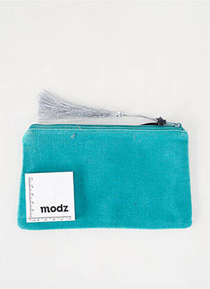Trousse effet matière satinée vert PETITE MENDIGOTE femme