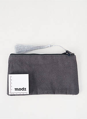 Trousse effet matière satinée gris PETITE MENDIGOTE femme