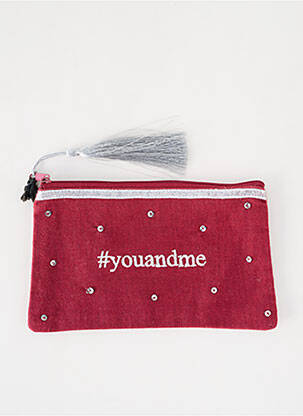 Trousse effet matière satinée violet PETITE MENDIGOTE femme