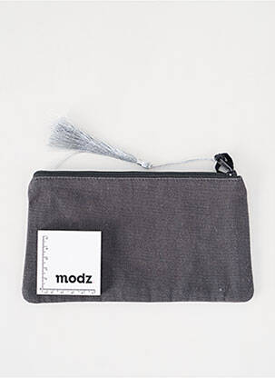 Trousse effet matière satinée gris PETITE MENDIGOTE femme