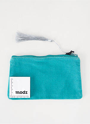 Trousse effet matière satinée vert PETITE MENDIGOTE femme