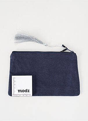 Trousse effet matière satinée bleu PETITE MENDIGOTE femme