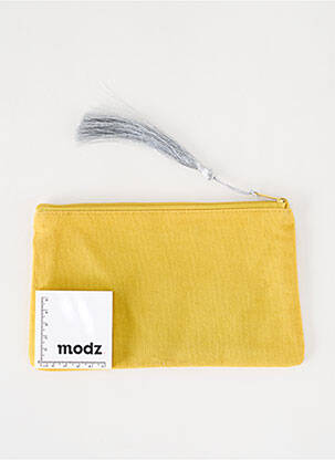 Trousse effet matière satinée jaune PETITE MENDIGOTE femme