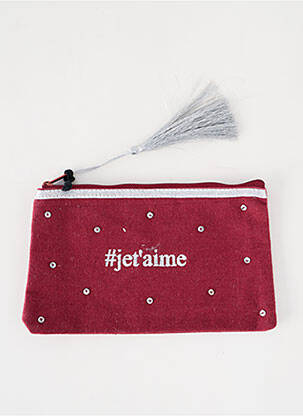 Trousse effet matière satinée violet PETITE MENDIGOTE femme