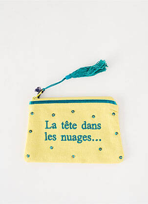 Trousse broderie jaune PETITE MENDIGOTE femme