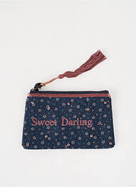 Trousse imprimé fantaisie bleu PETITE MENDIGOTE femme
