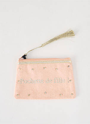 Trousse effet matière satinée rose PETITE MENDIGOTE femme