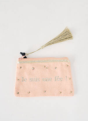 Trousse effet matière satinée rose PETITE MENDIGOTE femme