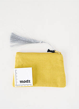 Trousse effet matière satinée jaune PETITE MENDIGOTE femme