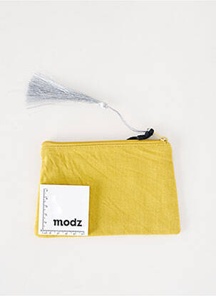 Trousse effet matière satinée jaune PETITE MENDIGOTE femme