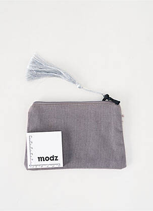 Trousse effet matière satinée gris PETITE MENDIGOTE femme