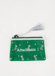 Trousse imprimé fantaisie vert PETITE MENDIGOTE femme