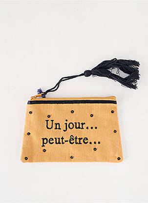 Trousse broderie marron PETITE MENDIGOTE femme