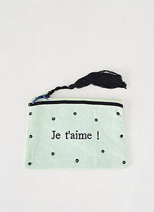 Trousse broderie vert PETITE MENDIGOTE femme