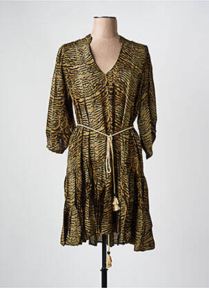 Robe mi-longue manches 3/4 manches 3/4 vert MASON'S femme