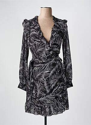 Robe courte manches longues manches longues noir MICHAEL KORS femme