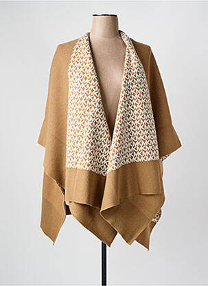 Poncho col v beige MICHAEL KORS femme