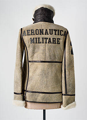 Blouson col col montant beige AERONAUTICA femme