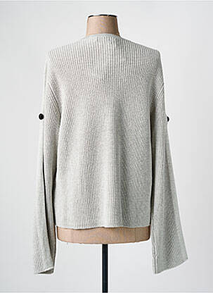Pull col rond manches longues gris NOTSHY femme