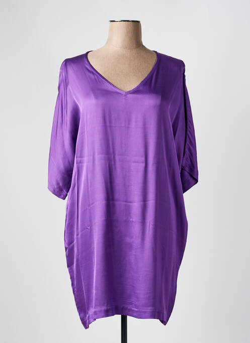 Robe mi-longue violet MAEVY pour femme