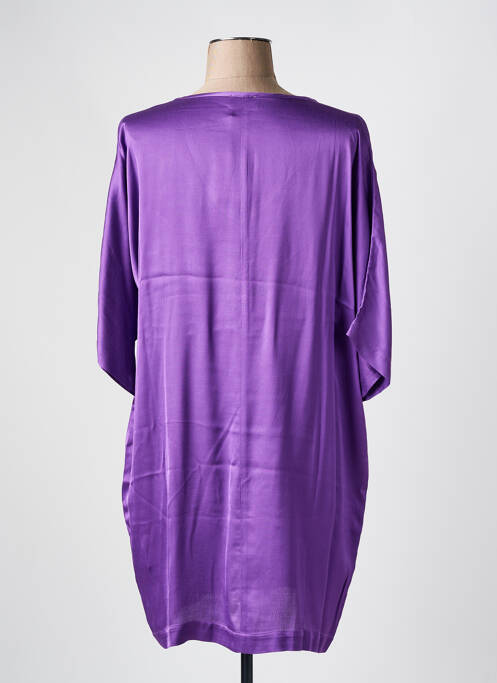 Robe mi-longue violet MAEVY pour femme