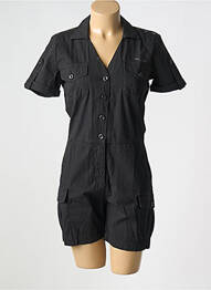 Combishort fermeture boutonnée sur le devant manches courtes noir AERONAUTICA femme