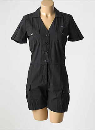 Combishort fermeture boutonnée sur le devant manches courtes noir AERONAUTICA femme