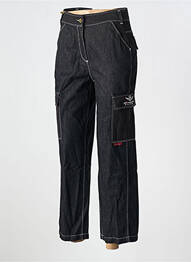 Pantalon cargo coupe droite taille normale noir AERONAUTICA femme