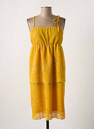 Robe mi-longue sans manche sans manche jaune COP COPINE femme