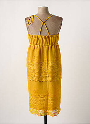 Robe mi-longue sans manche sans manche jaune COP COPINE femme