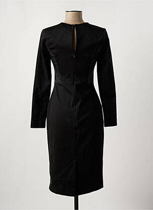 Robe mi-longue manches longues manches longues noir BCBGMAXAZRIA femme