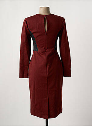 Robe mi-longue manches longues manches longues rouge BCBGMAXAZRIA femme