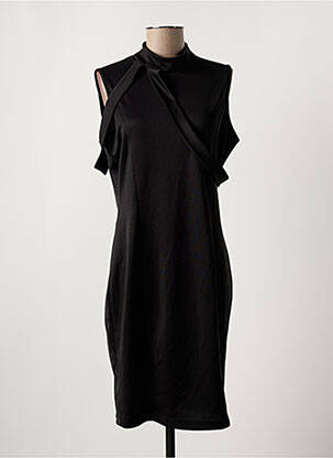 Robe mi-longue sans manche sans manche noir EDMOND BOUBLIL femme