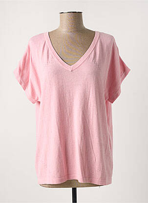 T-shirt coupe droite manches courtes rose SCOTTAGE femme
