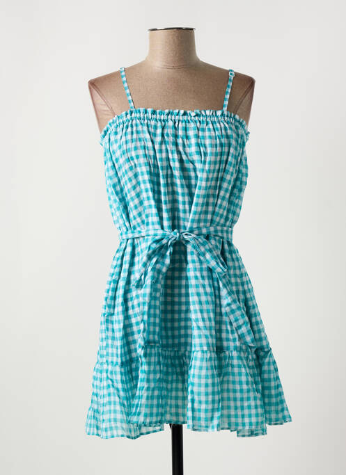 Robe courte coupe cintrée fines bretelles bleu BELAIR femme