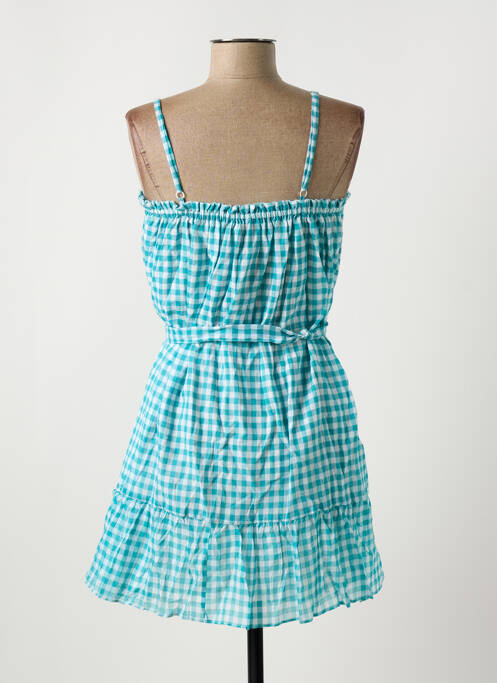 Robe courte coupe cintrée fines bretelles bleu BELAIR femme