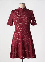Robe courte manches courtes manches courtes rouge BCBGMAXAZRIA femme