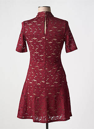 Robe courte manches courtes manches courtes rouge BCBGMAXAZRIA femme