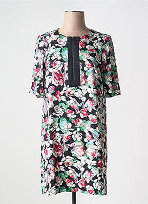 Robe courte manches courtes manches courtes noir BCBGMAXAZRIA femme